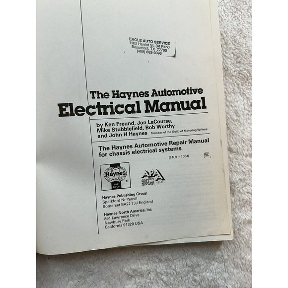 1989 Specialized Haynes Automotive ELECTRICAL Manual 10420 Auto Techbook - Picture 4 of 10